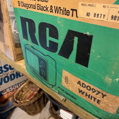 Vintage RCA White TV B&W