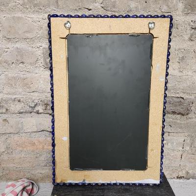 Cobalt mosaic mirror