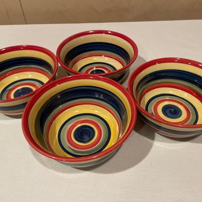 Swirl multiple color bowls (4)