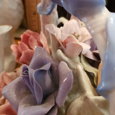 Capo di Monte Porcelain flower basket Capodimonte