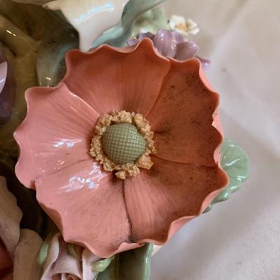 Capo di Monte Porcelain flower basket Capodimonte