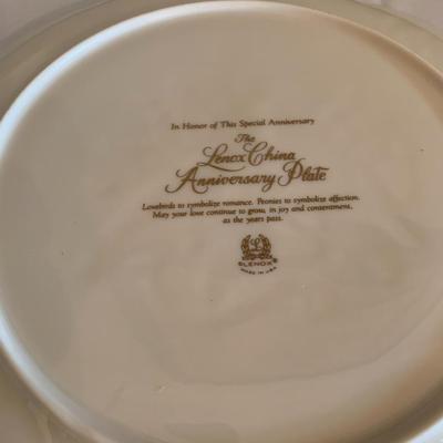 Large Lenox anniversary plate 12.5" diameter