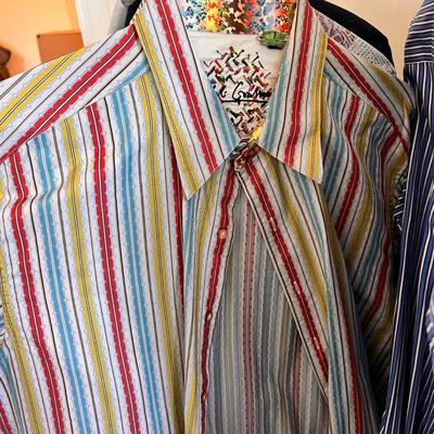 Lot of 12 Designer Mens Shirts XL