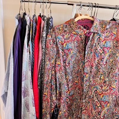 Lot of 12 Designer Mens Shirts XL