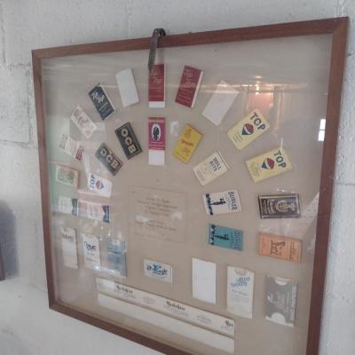 Framed Vintage Ecusta Paper Product Advertising Display Under Glass