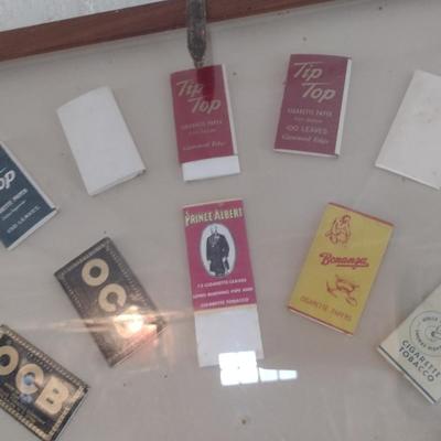 Framed Vintage Ecusta Paper Product Advertising Display Under Glass