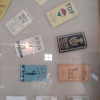 Framed Vintage Ecusta Paper Product Advertising Display Under Glass