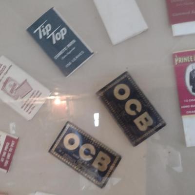 Framed Vintage Ecusta Paper Product Advertising Display Under Glass