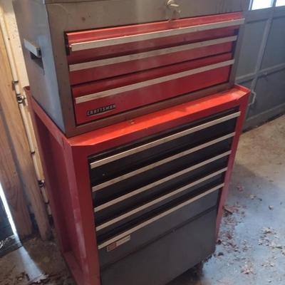 Craftsman Double Stack Tool Chest with Key with Tool Contents (See all Pictures)