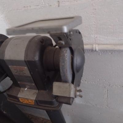 Craftsman Double Wheel Grinder on Metal Post Stand