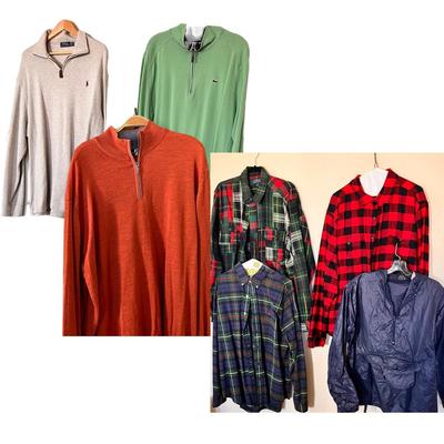 Lot Mens Tops XL-XXL - Polo, Lacoste, Sakâ€™s 5th Ave