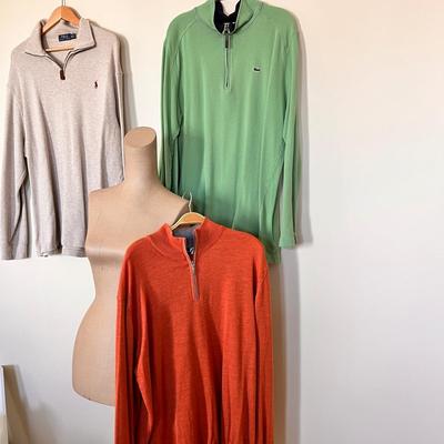 Lot Mens Tops XL-XXL - Polo, Lacoste, Sakâ€™s 5th Ave