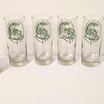 Lot #32 Set of 8 Vintage Krewe of THOTH Mardi Gras glasses - 1983 - Old South - very scarce