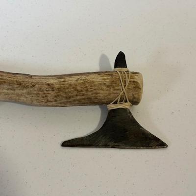 ANTLER HANDLED AXE AND TURKEY FOOT