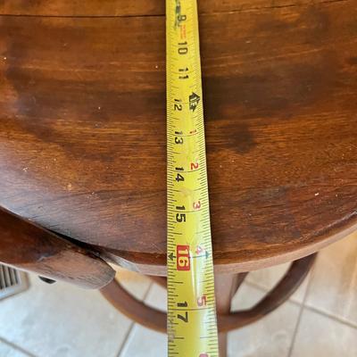 Antique Windsor Wooden Swivel Stool