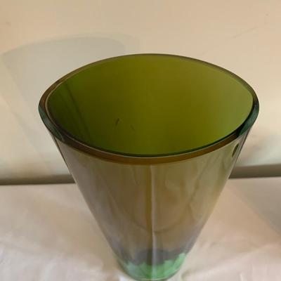 Vintage glass vase 13" tall! Drip design