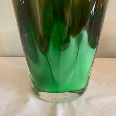 Vintage glass vase 13" tall! Drip design