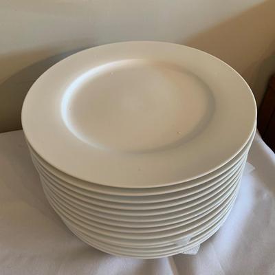 14 Everyday White Dinner Plates 11" diameter