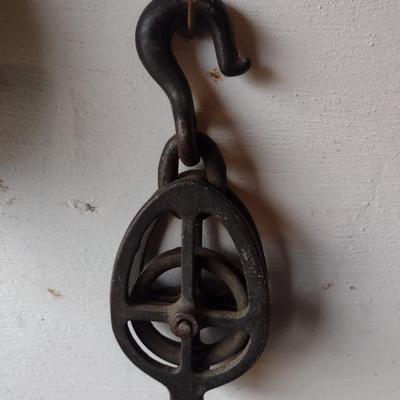 Set of Three Metal Pulleys