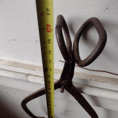 Large Vintage Metal Ice Tongs