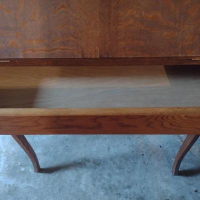 Vintage Oak Secretary Writing Desk