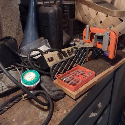Entire Contents of Tools and Accessories on Wall and Bench (Excludes Bench Vise)