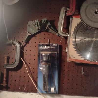 Entire Contents of Tools and Accessories on Wall and Bench (Excludes Bench Vise)