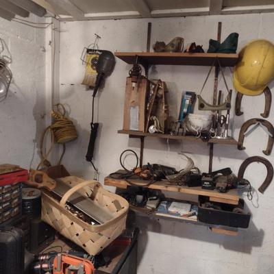 Entire Contents of Tools and Accessories on Wall and Bench (Excludes Bench Vise)