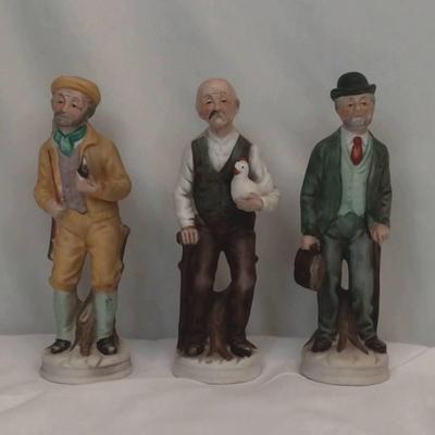 Lot of 3 Porcelain Old Men Figurines