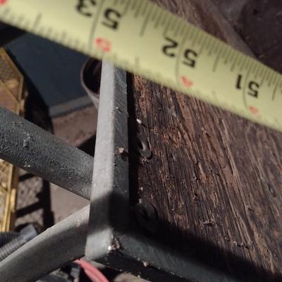 Metal Frame Wood Bin Mulch Pull Cart