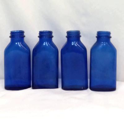 Mixed Lot 11 Vintage Cobalt Blue Bottles #1