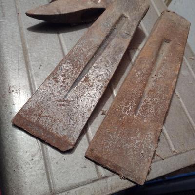 Assortment of Hatchets and Log Splitter Wedges