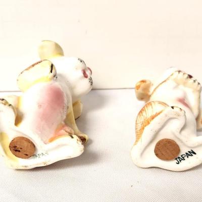 Lot #40 Vintage Salt/Pepper shakers - puppies! - Japan