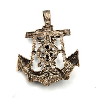 Lot #46D Sterling Silver Fishman's Cross Pendant