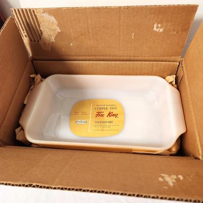 Lot #47 Unused in Box - Sierra Ware Fire King 10 piece Bake and Serve set - 1970s