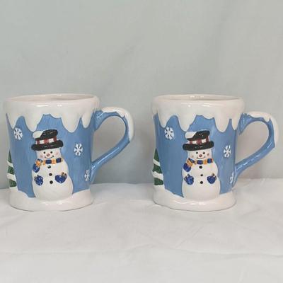 Lot of 8 New Creamic Christmas Mugs