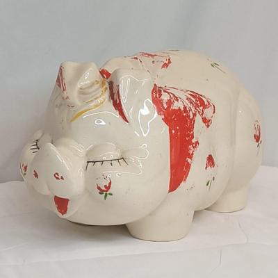 Large Vintage Ceramic Piggy Bank