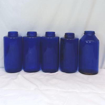 Lot of 12 Vintage Cobalt Blue Bottles