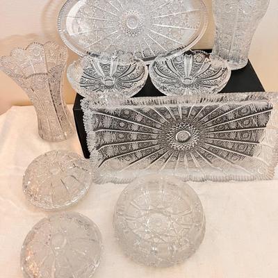 Beautiful Bohemia Glass Cut Crystal Lot