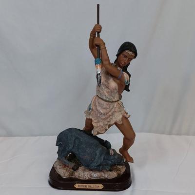 Pre-Owned Biltmore Collection Indian Woman Hunting Sculpture