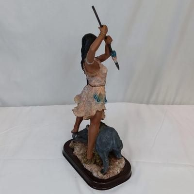 Pre-Owned Biltmore Collection Indian Woman Hunting Sculpture