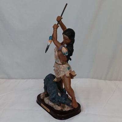 Pre-Owned Biltmore Collection Indian Woman Hunting Sculpture