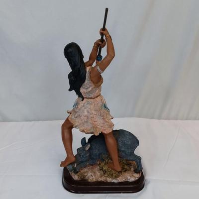 Pre-Owned Biltmore Collection Indian Woman Hunting Sculpture