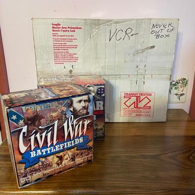 Civil War VHS Tapes w RCA Video Player