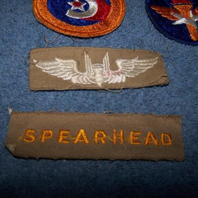 LOT 7 VINTAGE MILITARY PATCHES SPEARHEAD plus
