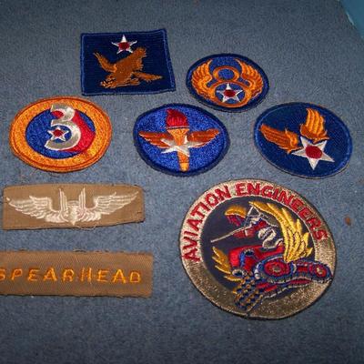 LOT 7 VINTAGE MILITARY PATCHES SPEARHEAD plus
