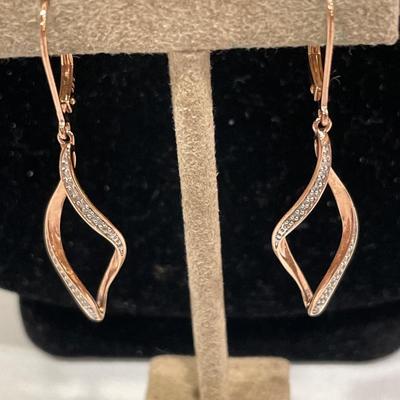 Copper tone sterling earrings