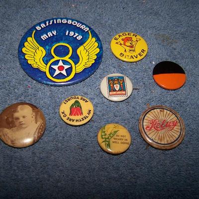 LOT 28 GREAT OLD MISC PINBACKS