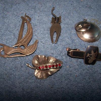 LOT 30 WONDERFUL VINTAGE STERLING JEWELRY 2 CATS