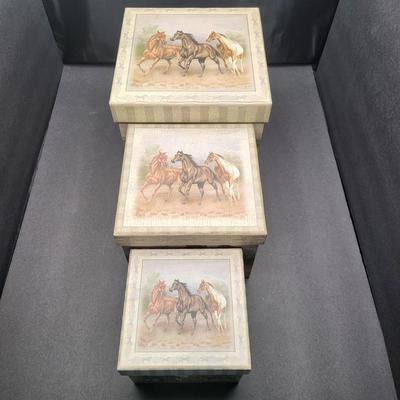 Nesting Boxes - Horse Theme